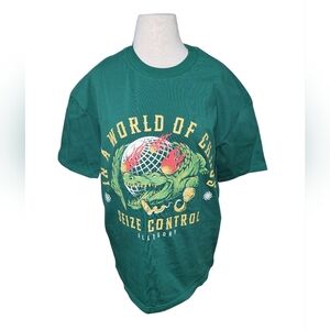 "Allegory" Brand Graphic T "IN A WORLD OF CHAOS SEIZE CONTROL". SZ XS